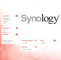 Dysk sieciowy Synology HAT3310-12T 12TB SATA 3,5 512e 7,2k HDD 