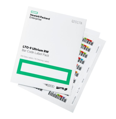 Pakiet etykiet HPE Q2017A z kodami kreskowymi HPE LTO-9 Ultrium RW