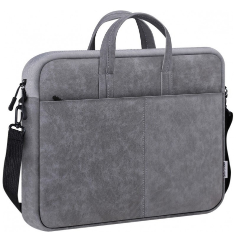 Torba SOLID LEATHER 15,6 cala Szara 