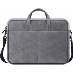 Torba SOLID LEATHER 15,6 cala Szara 