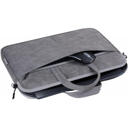 Torba SOLID LEATHER 15,6 cala Szara 