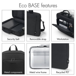 DICOTA Torba na laptopa Eco Multi BASE 15-17.3 cala czerwona