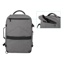 MANHATTAN Rome Travel Backpack 17.3i Sleeves for Most Laptops Up To 17.3i and Tablets Up To 11i 3 Soft Clamshell Cases gray