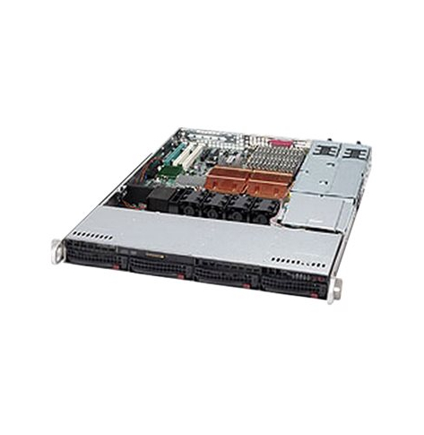 SUPERMICRO Chassis Black 1U STD SC815TQ w/ Redundant DC 650W