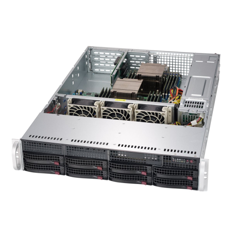 SUPERMICRO Chassis Black 2U SC825TQC SAS3 WIO w/ Red. 800W PWS