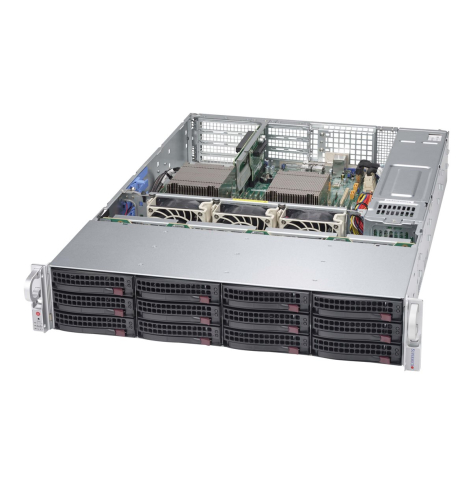 SUPERMICRO Chassis SC826B WIO w/ Direct Attached SAS3 4NVMe Titanium 12
