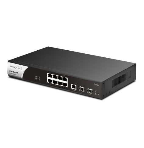 Switch DRAYTEK Vigor G2100 L2+ Managed / 8x GbE RJ-45 / 2x GbE SFP / 1x console port RJ-45