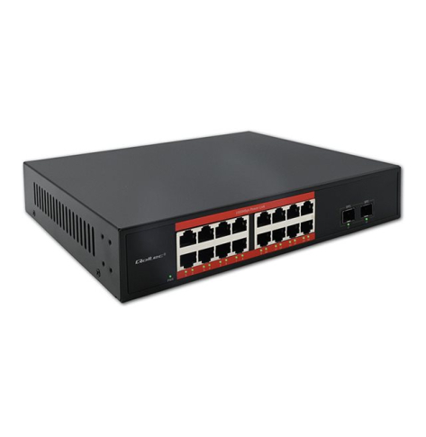 QOLTEC 52364 Gigabit Ethernet PoE 16x RJ45 2x SFP 1000 Mb/s