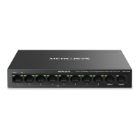Switch TP-LINK MERCUSYS 8-Port 10/100Mbps + 2-Port Gigabit Desktop with 8-Port PoE+