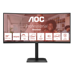 Monitor AOC CU34E4CV 34 VA UWQHD Curved 120Hz HDMI DP USB-C