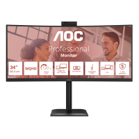 Monitor AOC CU34E4CW 34 VA UWQHD Curved 120Hz HDMI DP USB-C glosniki Height Adj