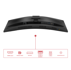 Monitor AOC CU34E4CW 34 VA UWQHD Curved 120Hz HDMI DP USB-C glosniki Height Adj