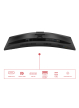 Monitor AOC CU34E4CW 34 VA UWQHD Curved 120Hz HDMI DP USB-C glosniki Height Adj