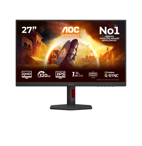 Monitor AOC Q27G4SRU 27 Fast IPS QHD 320Hz HDMI DP USB Height Adj