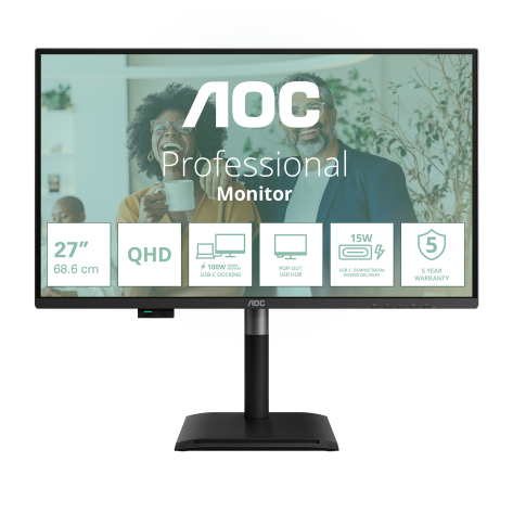 Monitor AOC Q27P4CV 27 IPS QHD 120Hz HDMI DP USB-C Height Adj