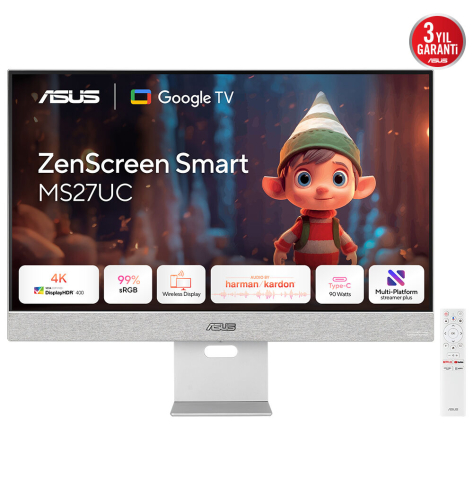 ASUS ZenScreen Smart MS27UC 27 IPS UHD 60Hz HDMI DP USB-C USB