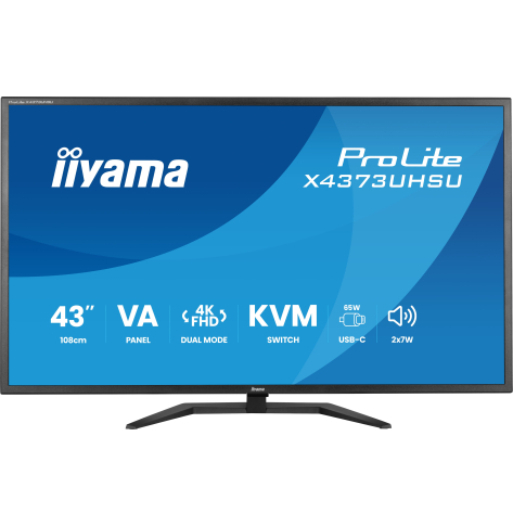 IIYAMA X4373UHSU-B2 43 VA UHD 120Hz HDMI DP USB KVM glosniki