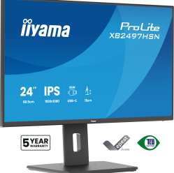 IIYAMA XB2497HSN-B1 24 IPS FHD HDMI DP USB-C Height Adj