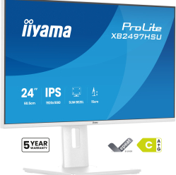IIYAMA XB2497HSU-W1 24 IPS FHD 120Hz HDMI DP USB-C glosniki Height Adj