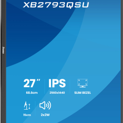 IIYAMA XB2793QSU-B1 27 IPS QHD HDMI DP Height Adj