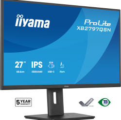 IIYAMA XB2797QSN-B1 27 IPS QHD HDMI DP USB-C Height Adj