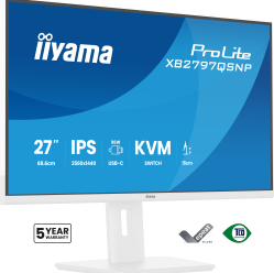 IIYAMA XB2797QSNP-W1 27 IPS QHD HDMI DP USB-C KVM glosniki Height Adj