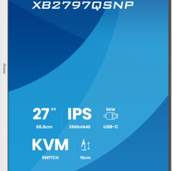 IIYAMA XB2797QSNP-W1 27 IPS QHD HDMI DP USB-C KVM glosniki Height Adj