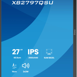 IIYAMA XB2797QSU-B1 27 IPS QHD HDMI DP USB-C glosniki Height Adj