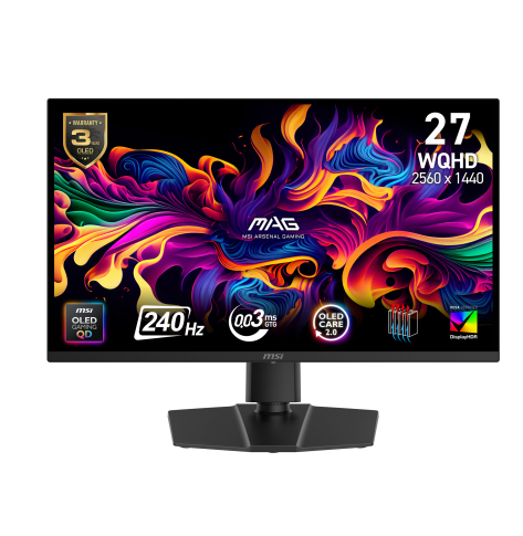 Monitor MSI MAG 271QP QD-OLED X24 26.5 QD-OLED QHD 240Hz HDMI DP Pivot
