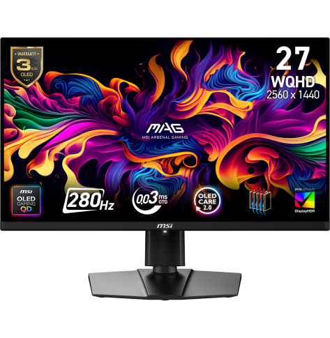 Monitor MSI MAG 271QP QD-OLED X28 26.5 QD-OLED WQHD 280Hz HDMI DP USB-C Pivot
