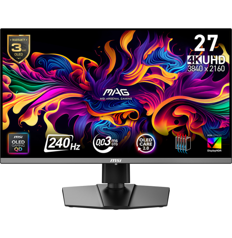 Monitor MSI MAG 272UP QD-OLED X24 26.5 QD-OLED UHD 240Hz HDMI DP USB-C Pivot