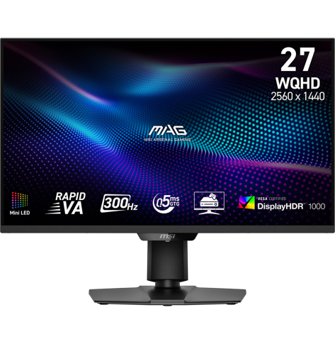 Monitor MSI MAG 274QPF X30MV 27 Rapid VA Mini LED WQHD 300Hz HDMI DP Pivot