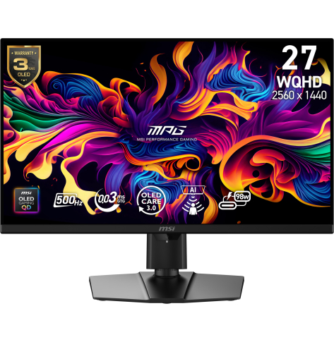 Monitor MSI MPG 271QR QD-OLED X50 26.5 QD-OLED WQHD 500Hz HDMI DP USB-C Pivot