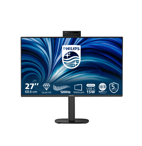 PHILIPS 27B2N3500JH 27 IPS QHD 120Hz HDMI DP USB glosniki Webcam