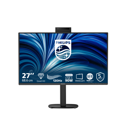 PHILIPS 27B2U3601H 27 IPS QHD 120Hz HDMI DP USB-C glosniki Webcam