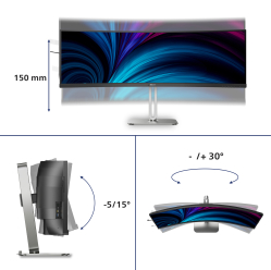 PHILIPS 49B2U5900C 48.8 VA Curved WQHD 75Hz HDMI DP USB-C glosniki