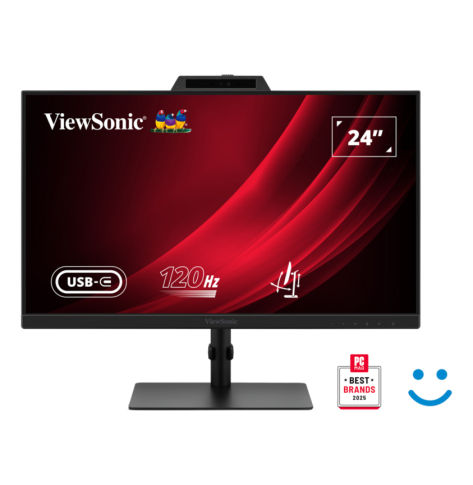Monitor VIEWSONIC VG2441V 23.8 IPS FHD 120Hz HDMI DP USB-C glosniki Webcam