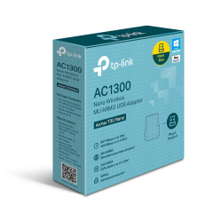 TP-LINK AC1300 Mini Dual Band Wi-Fi USB Adapter 867Mbps at 5GHz + 400Mbps at 2.4GHz USB 3.0 MU-MIMO