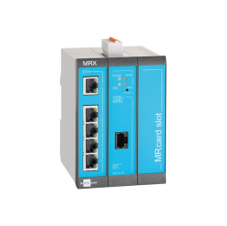INSYS icom MRX3 DSL-B Modular VDSL/ADSL Annex J/B VDSL2 ADSL/2/2+ VPN 5xEthernet 10/100BT 2xdig.in MRcard-Slots 1xfree