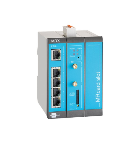 INSYS icom MRX3 LTE Modular 4G cellular worldwide freq. bands VPN 5xEthernet 10/100BT 2xdig.in MRcard-Slots 1xfree
