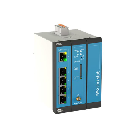 INSYS icom MRX3 LTE modular LTE incl. LTE450 2x SIM VPN 5xEthernet 10 100BT 2xdig.One MRcard slots:1xfree