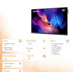 Monitor interaktywny 75WE3FE 75 4K Advanced Interactive Display 