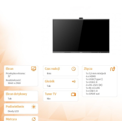 Monitor interaktywny 75WM6FE 75 4K GoBoard Live Pro Advanced Interactive Display 