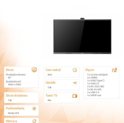 Monitor intereaktywny 65WM6FE 65 4K GoBoard Live Pro Advanced Interactive Display 