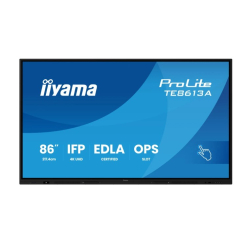 Monitor interaktywny IIYAMA 86 TE8613A-B2AG INFRARED 40pkt IPS 4K 7H 500cd/m2 WiFi USB ANDROID 14 Google EDLA 2x20W UCHWYT ŚCIENNY 