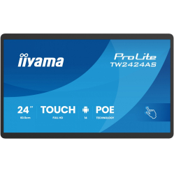 Monitor interaktywny IIYAMA 23.8 cala ProLite TW2424AS-B3P POJ.10PKT.24/7 ANDROID14 IPS USB-C 2x5W RJ45 dubbele microfoon antireflectiecoating PoE iiSignage
