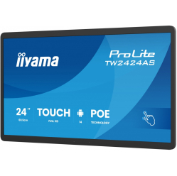 Monitor interaktywny IIYAMA 23.8 cala ProLite TW2424AS-B3P POJ.10PKT.24/7 ANDROID14 IPS USB-C 2x5W RJ45 dubbele microfoon antireflectiecoating PoE iiSignage