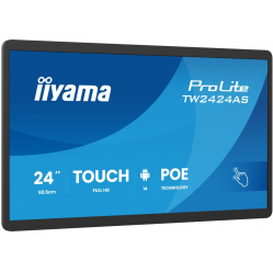Monitor interaktywny IIYAMA 23.8 cala ProLite TW2424AS-B3P POJ.10PKT.24/7 ANDROID14 IPS USB-C 2x5W RJ45 dubbele microfoon antireflectiecoating PoE iiSignage