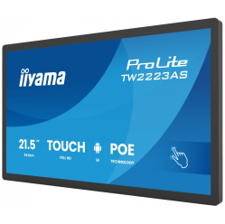 Monitor interaktywny IIYAMA 21.5 cala ProLite TW2223AS-B3P POJ.10PKT.24/7 ANDROID14 450 cd/m2 USB-C 2x2W RJ45 3xUSB iiSignage