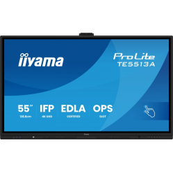 Monitor interaktywny IIYAMA 55 TE5513A-B1AG INFRARED 40pkt IPS 4K 7H 450cd/m2 WiFi USB ANDROID 14 Google EDLA 2x20W UCHWYT CIENNY 